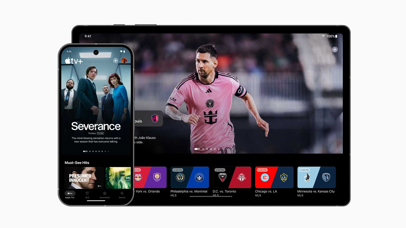 Apple TVアプリは、メジャーリーグサッカーとApple TV+を備えたAndroidデバイスで利用できるようになりました